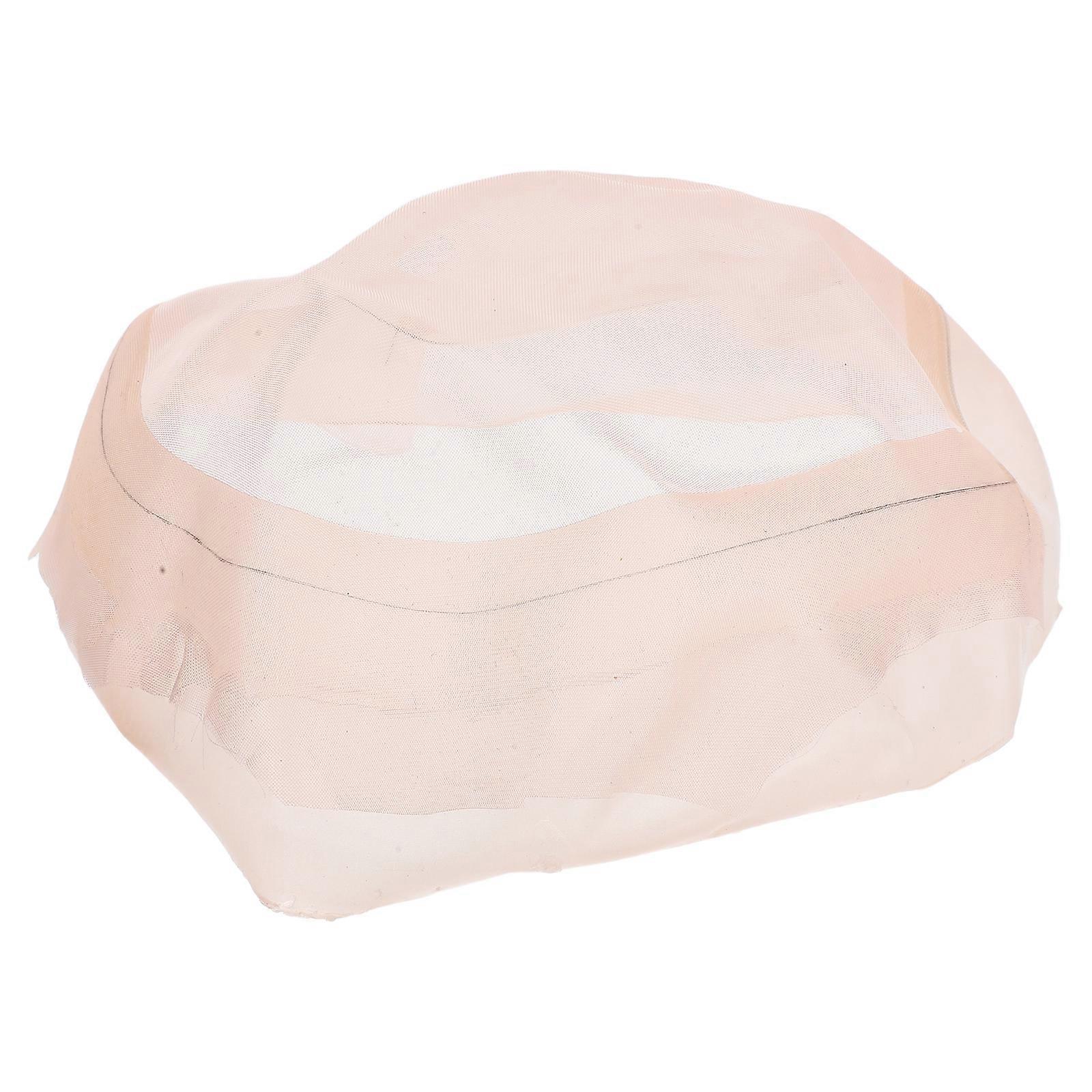 Wigs Net Cap Handmade Crochet Design For Men Natural Look With Beige Color Durable Rubber Edge 1Pack