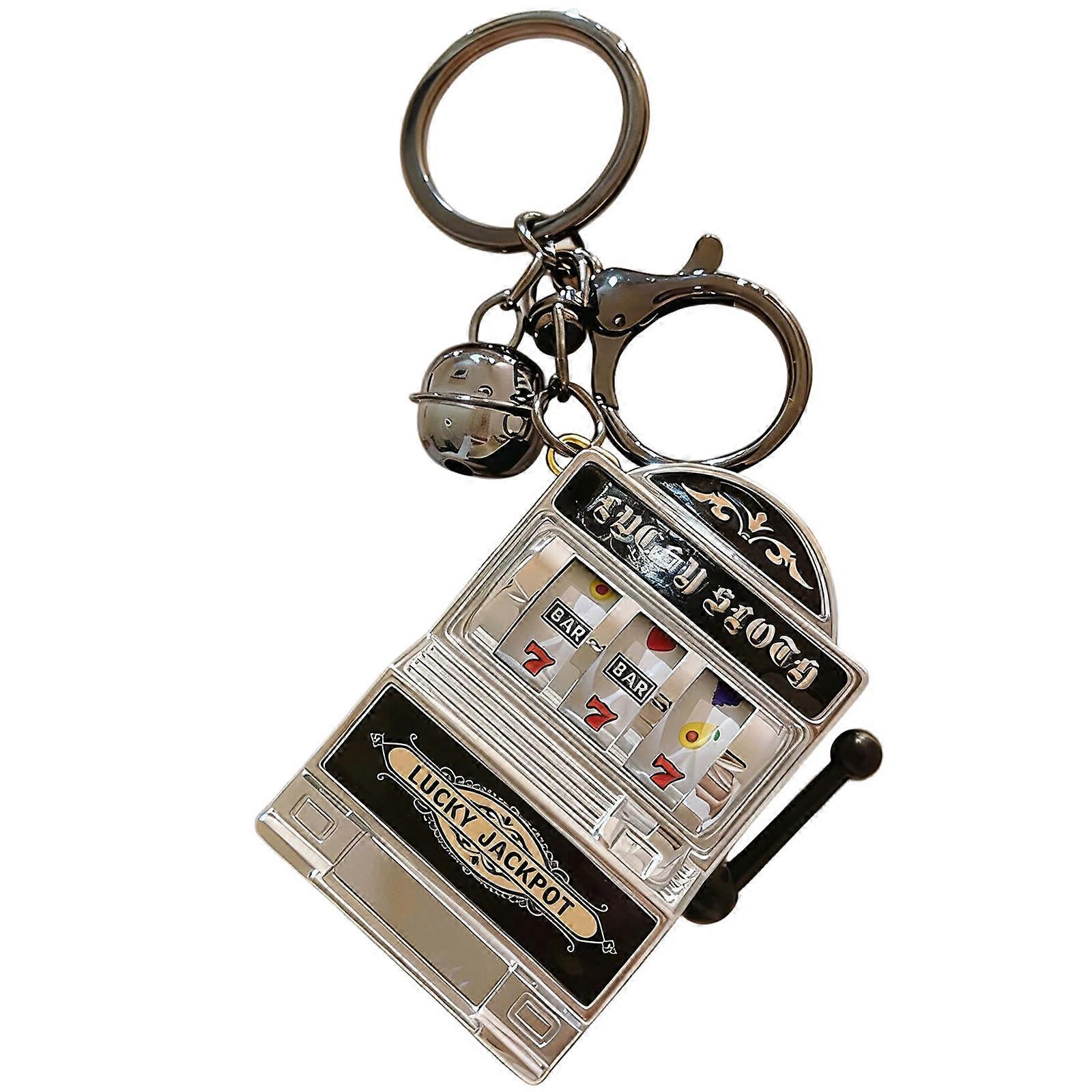 Fun Fruit Shake Keychain with Colorful Pattern Entertainment for Students Professional  Silver