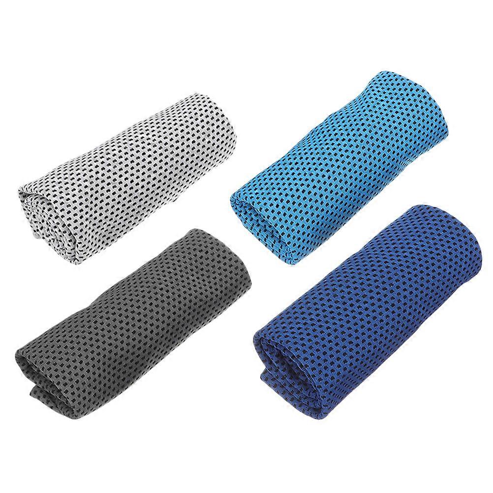 Hemoton 4pcs Multi Function Cooling Towel Portable for Running Yoga and Sports