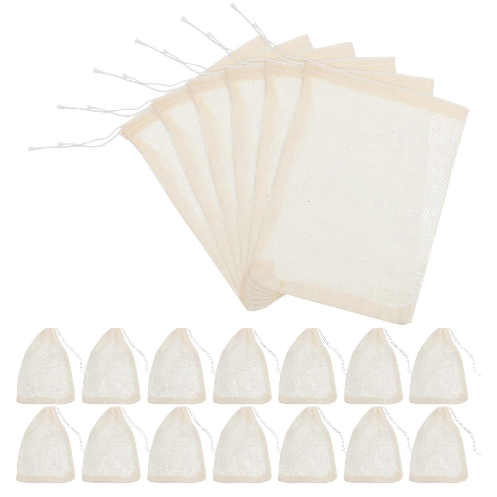 Reusable Soup Bag Gauze for Boiling Tea with 30Pcs Drawstrings