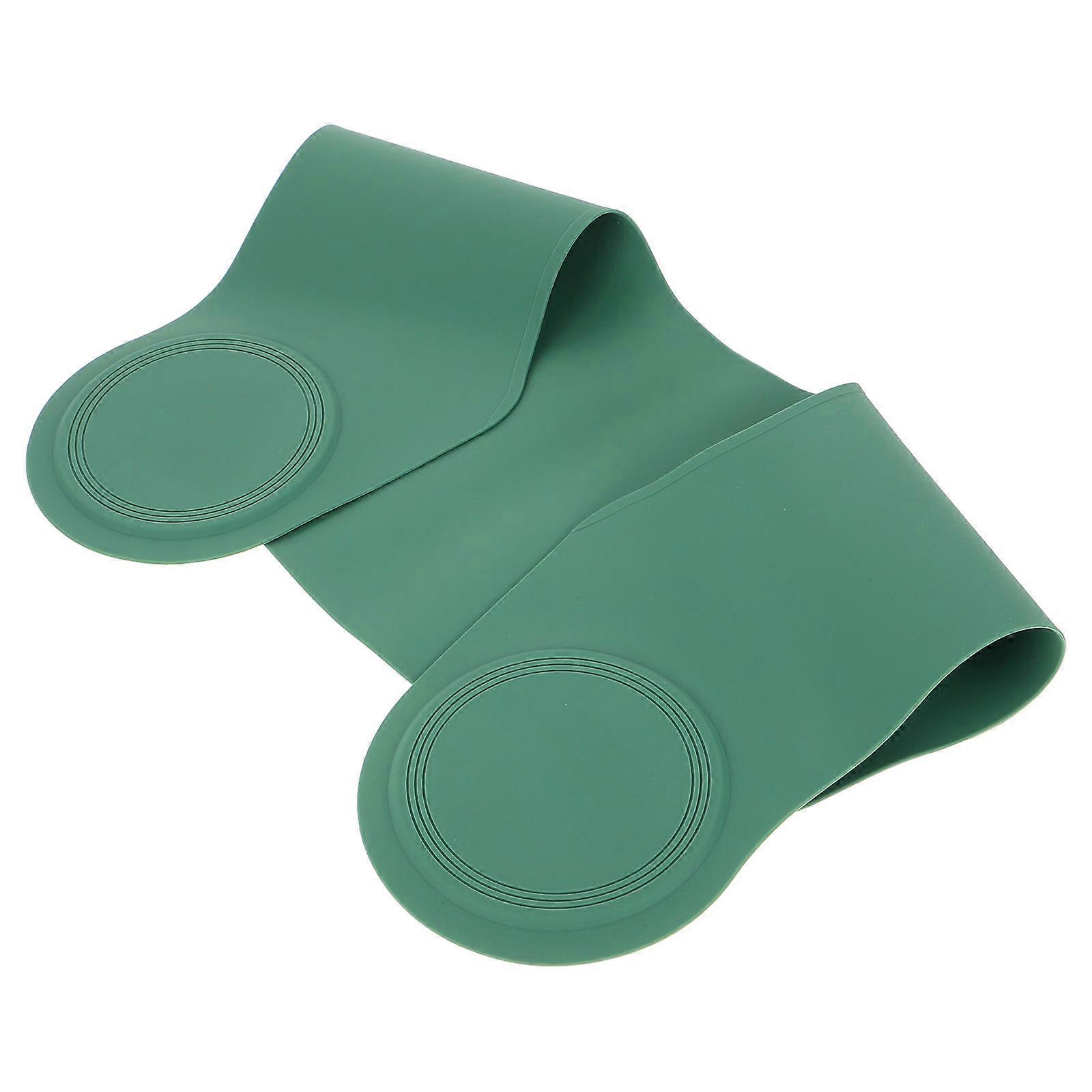 Collier de coupe de cheveux en silicone vert, lot de 4, pour usage professionnel en salon de coiffure.