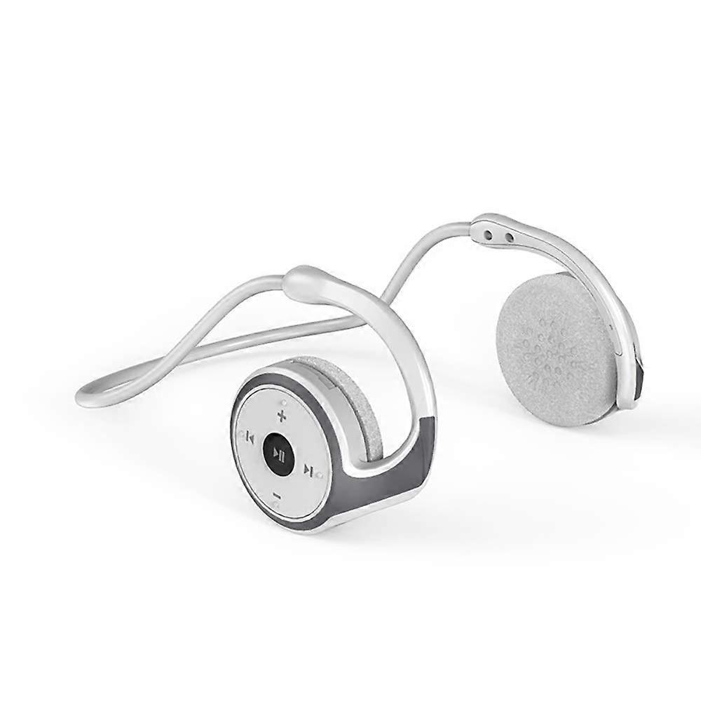 TWS Sports Bluetooth 5.0 Wireless Headset, Portable Foldable 8D Surround Stereo Headphones with Microphone and CVC Noise Reduction, White