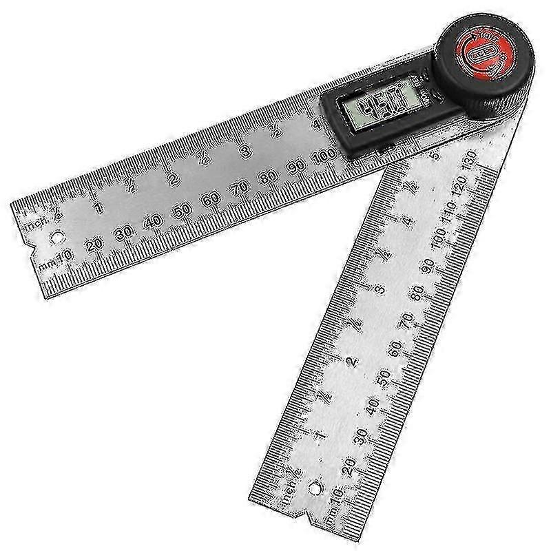 Acero inoxidable Dos en uno Digital Display Angle Ruler 130mm Horizontal Angle Ruler Woodworking Protractor Inclinometer