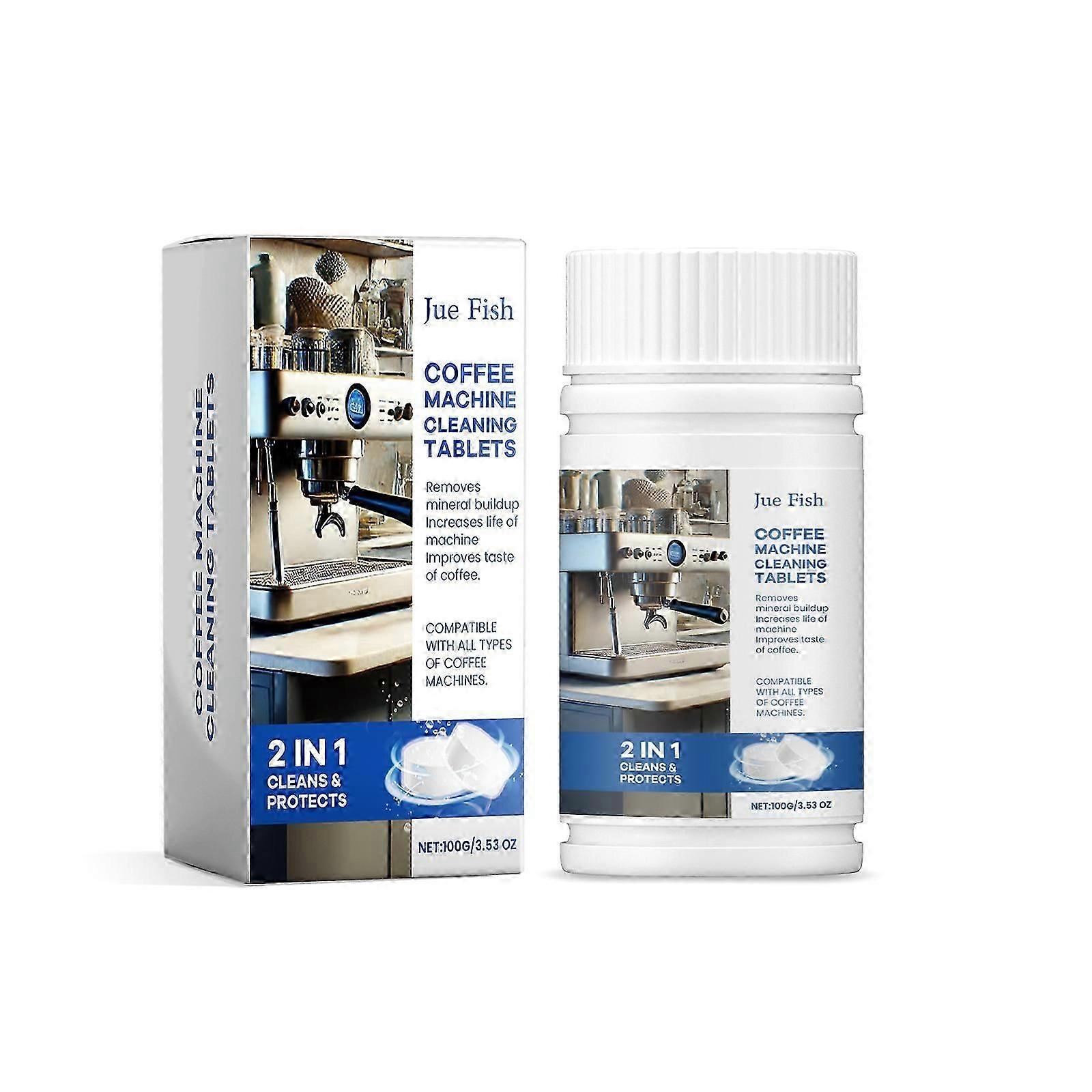 Deep Clean Coffee Machine Tablets - Remove Stains & Odors, Easy & Effective 100g