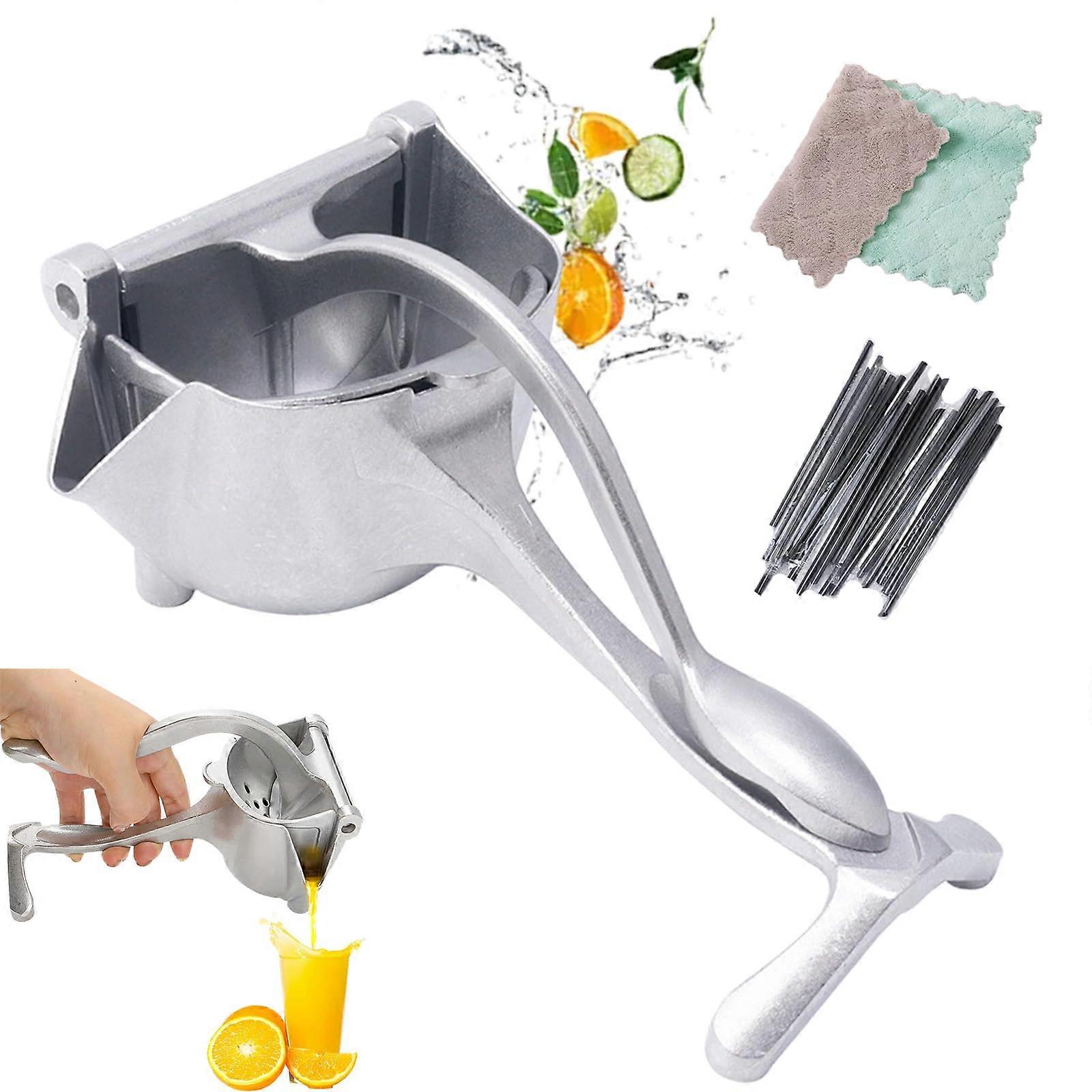 Manual Citrus Juicer Heavy Duty Aluminum Alloy Hand Press with Ergonomic Grip for Fruits