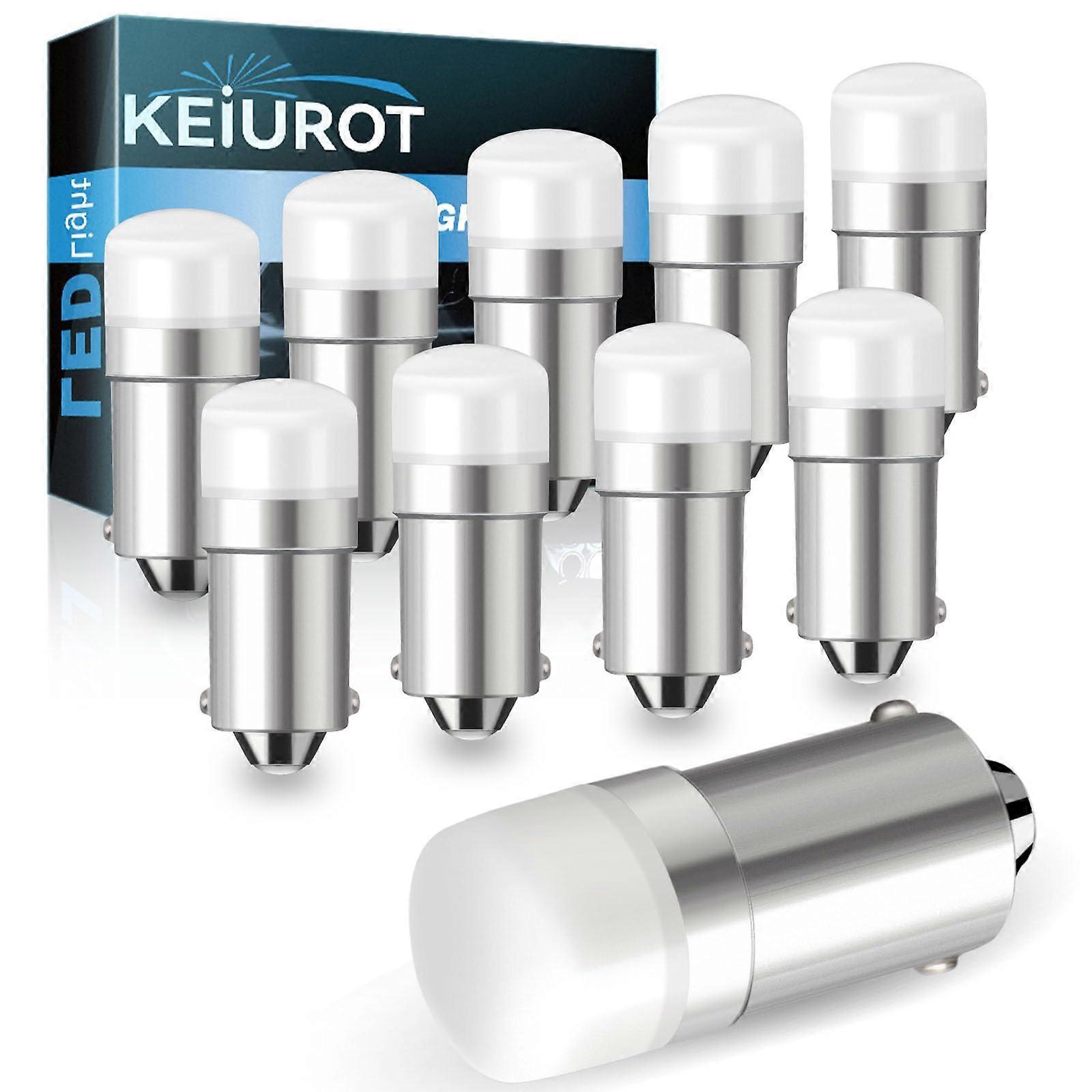 1820 BA9S LED Bulb White 1030V for Lionel Train and Indicator Lights, 10 Pack