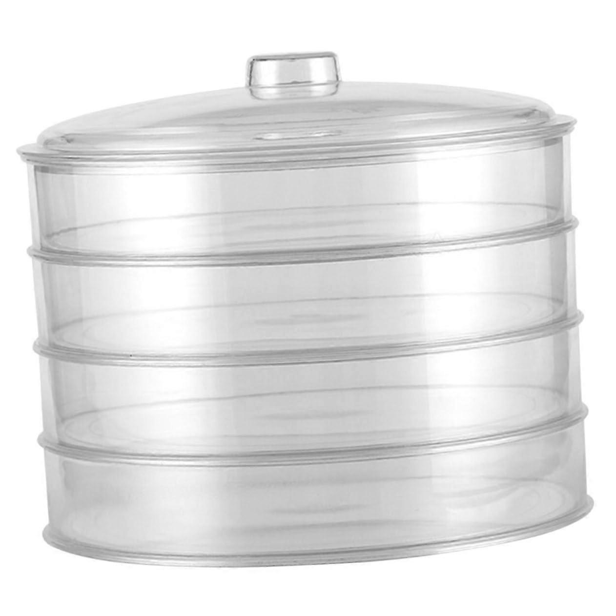 Tea Storage Container MultiLayer Clear Stackable Box with Lid for Kitchen and Pantry Organization