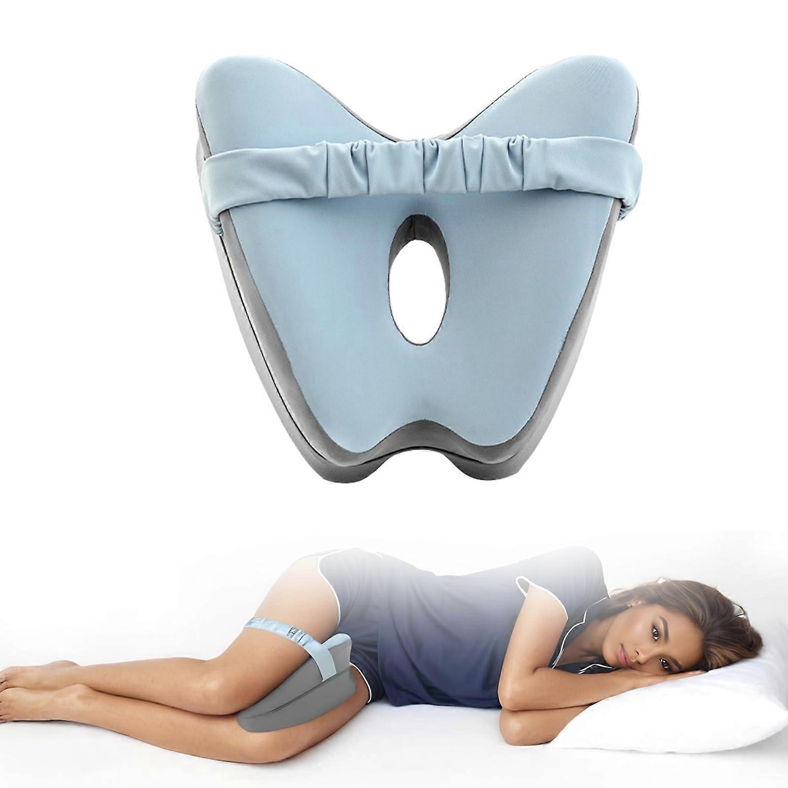 Knee Pillow for Side Sleepers Memory Foam Ergonomic Contoured Leg Support for Sciatica and Hip Pain