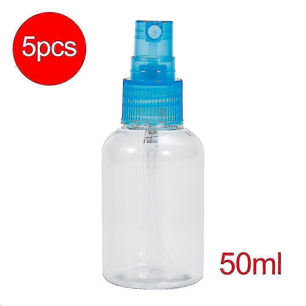 5pcs/lot Transparent Refillable Bottles Empty Cosmetic Makeup Face Lotion Atomizer 50ml Sample Bottle