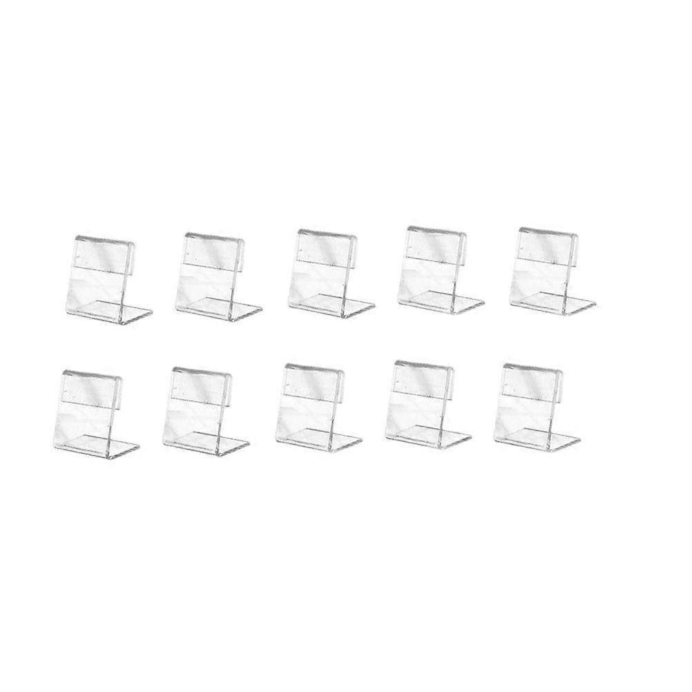 Transparent Acrylic 50Pcs L Shape Slanted Sign Holders for Display
