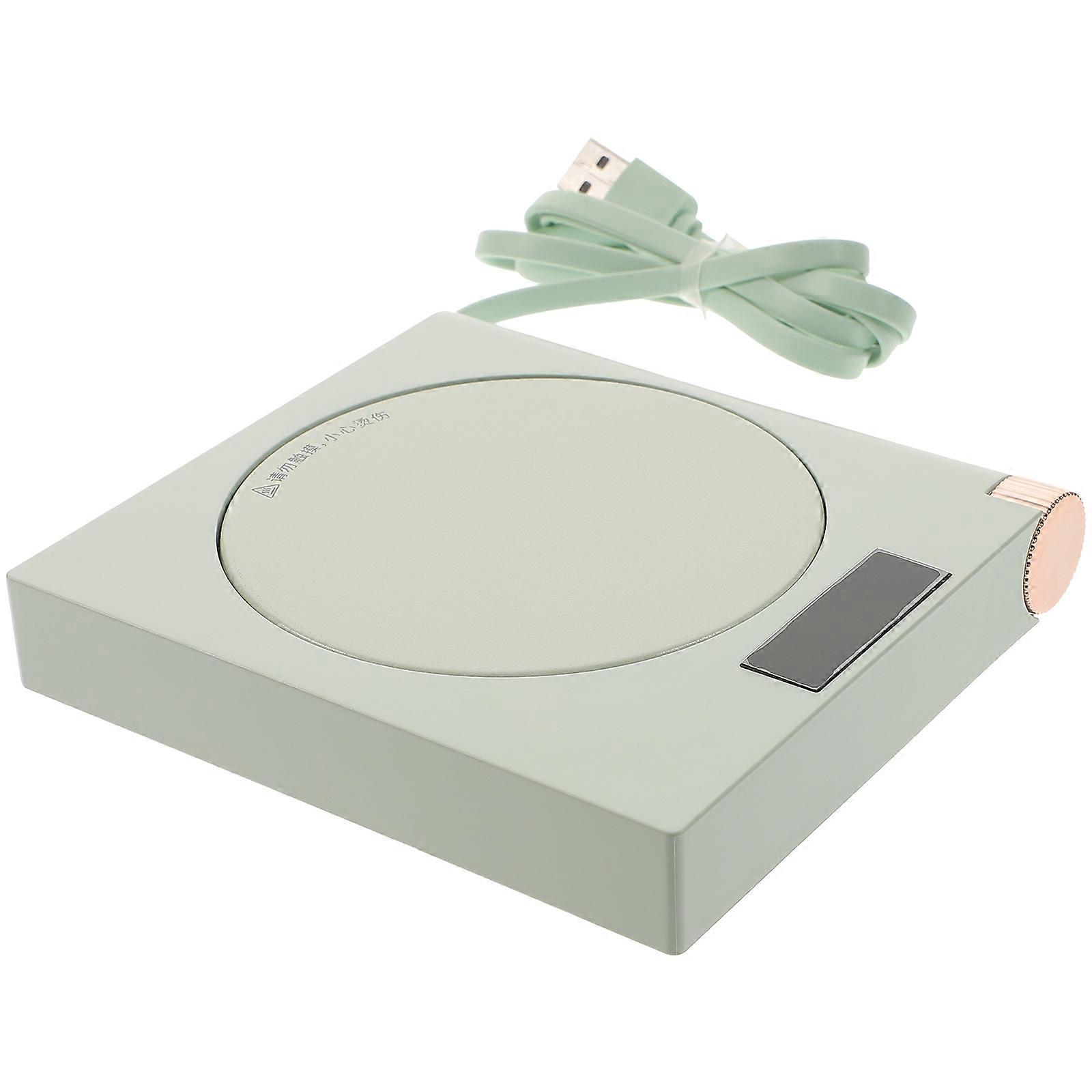 Electric Cup Warmer Coaster Heating Temperature Control Automatic Off Pink 1Pack