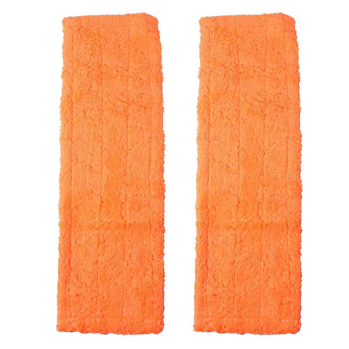 Orange Microfiber Mop Head Refill for Cleaning 2Pcs Mop Covers