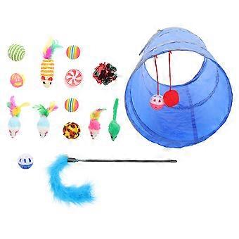 Katzenangel-Spielzeug für Kätzchen – Weckt den Jagdinstinkt – Himmelblau – 1 Set