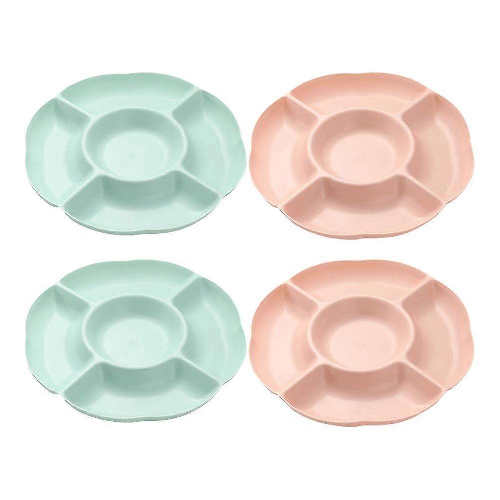 Snack Plate for Storage Use 4Pcs Assorted Color Fruit Trays