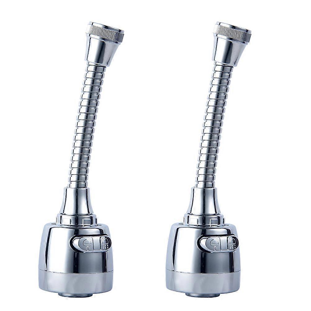 CorrosionResistant Tap Extender Simple Design For Household Users Silver 2Set