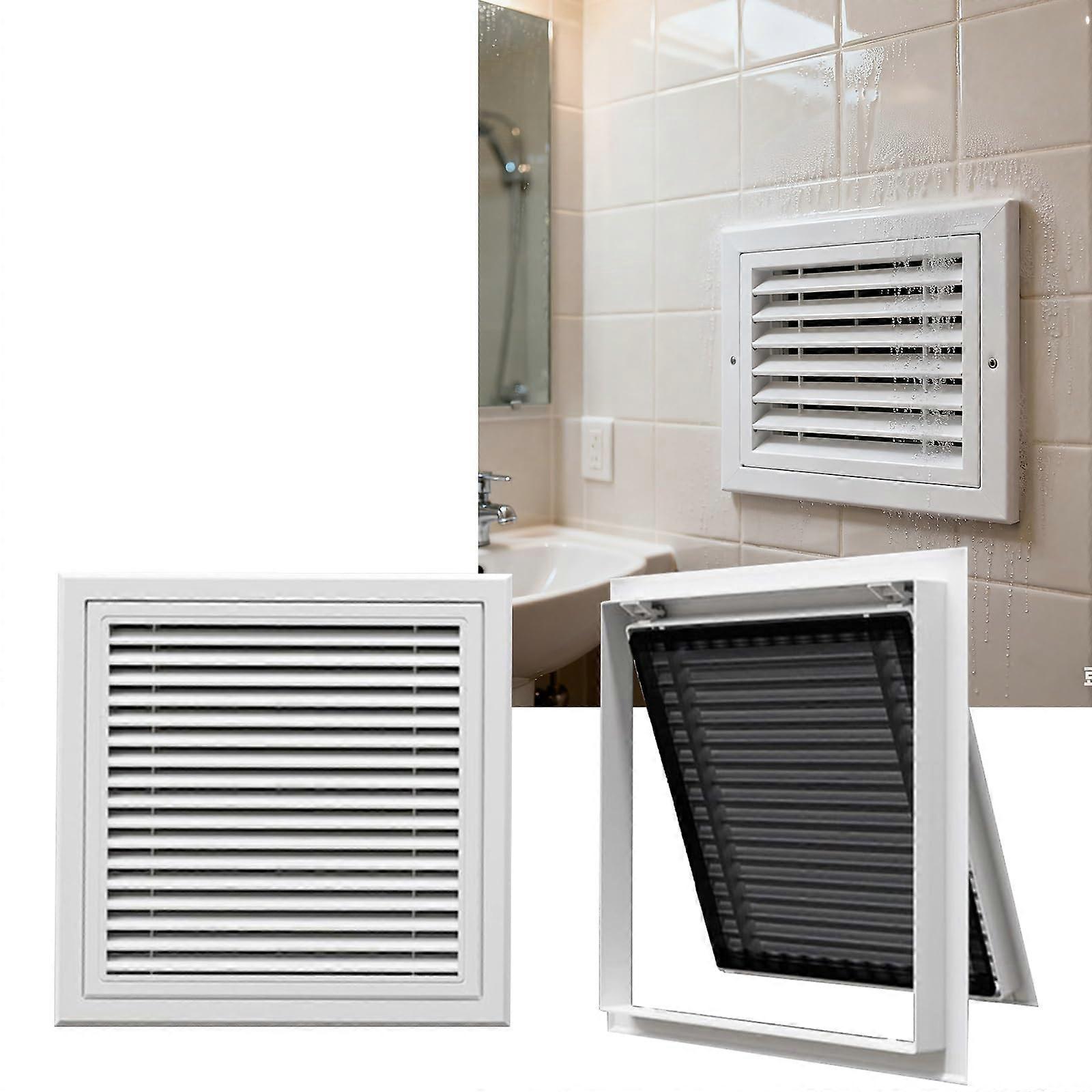 12x12 White Aluminum Ceiling Vent Cover with Spring Loaded Access Panel, Optimized Airflow, Dust Block
