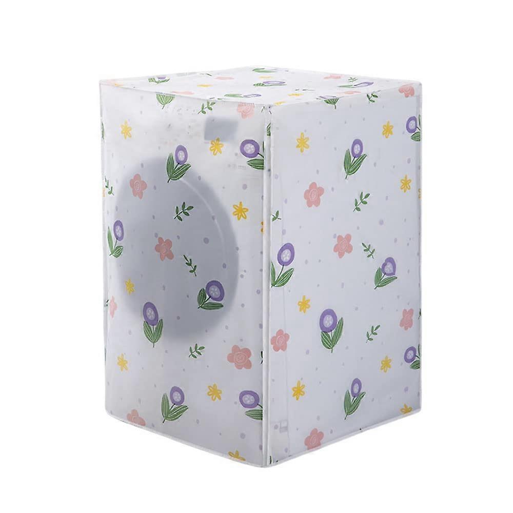 Waterproof Front Load Washing Machine Cover Dustproof UVResistant PEVA with Zipper L