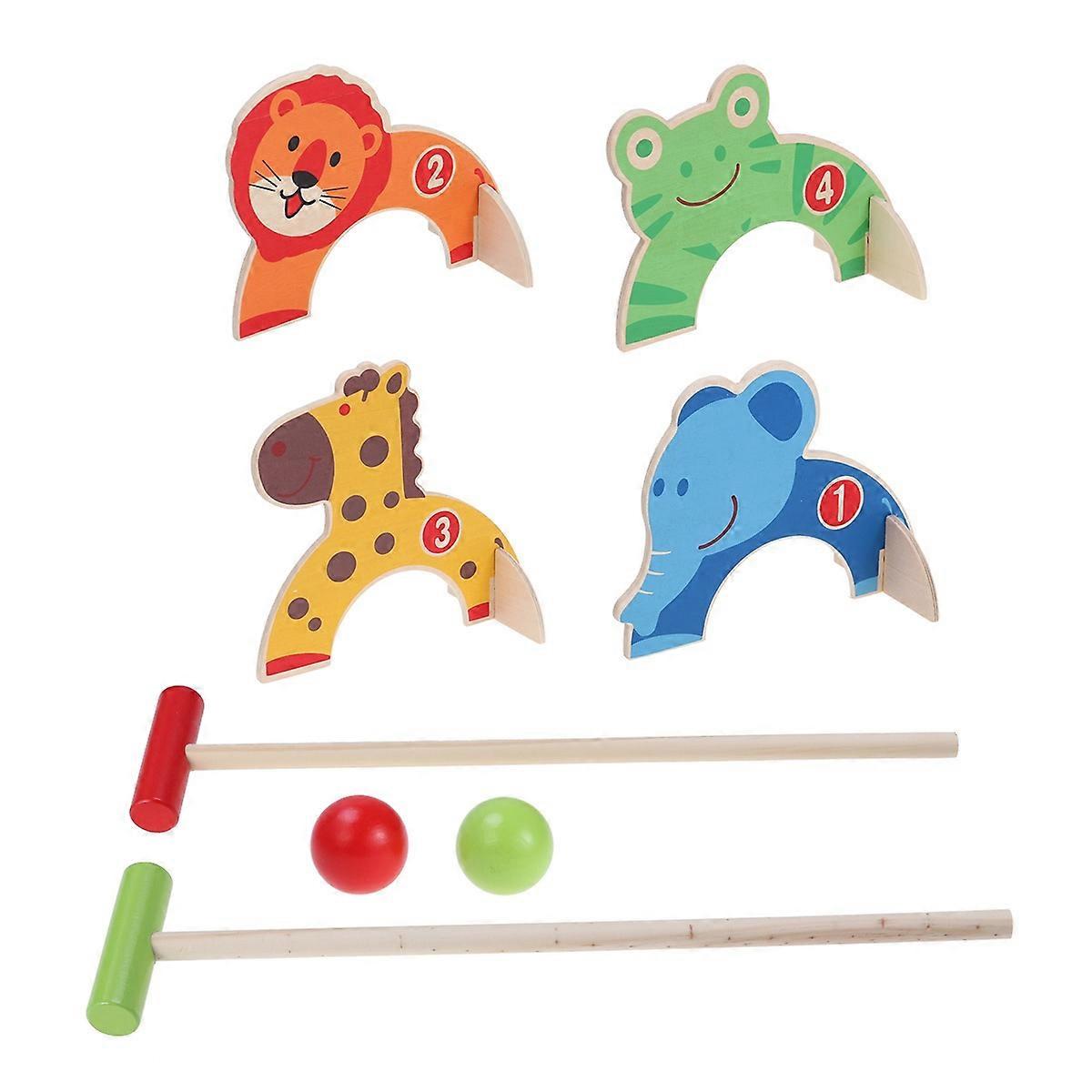 Cartoon Doorball Toys Plastic Toy for Developing Grasping Ability 8Pcs Set