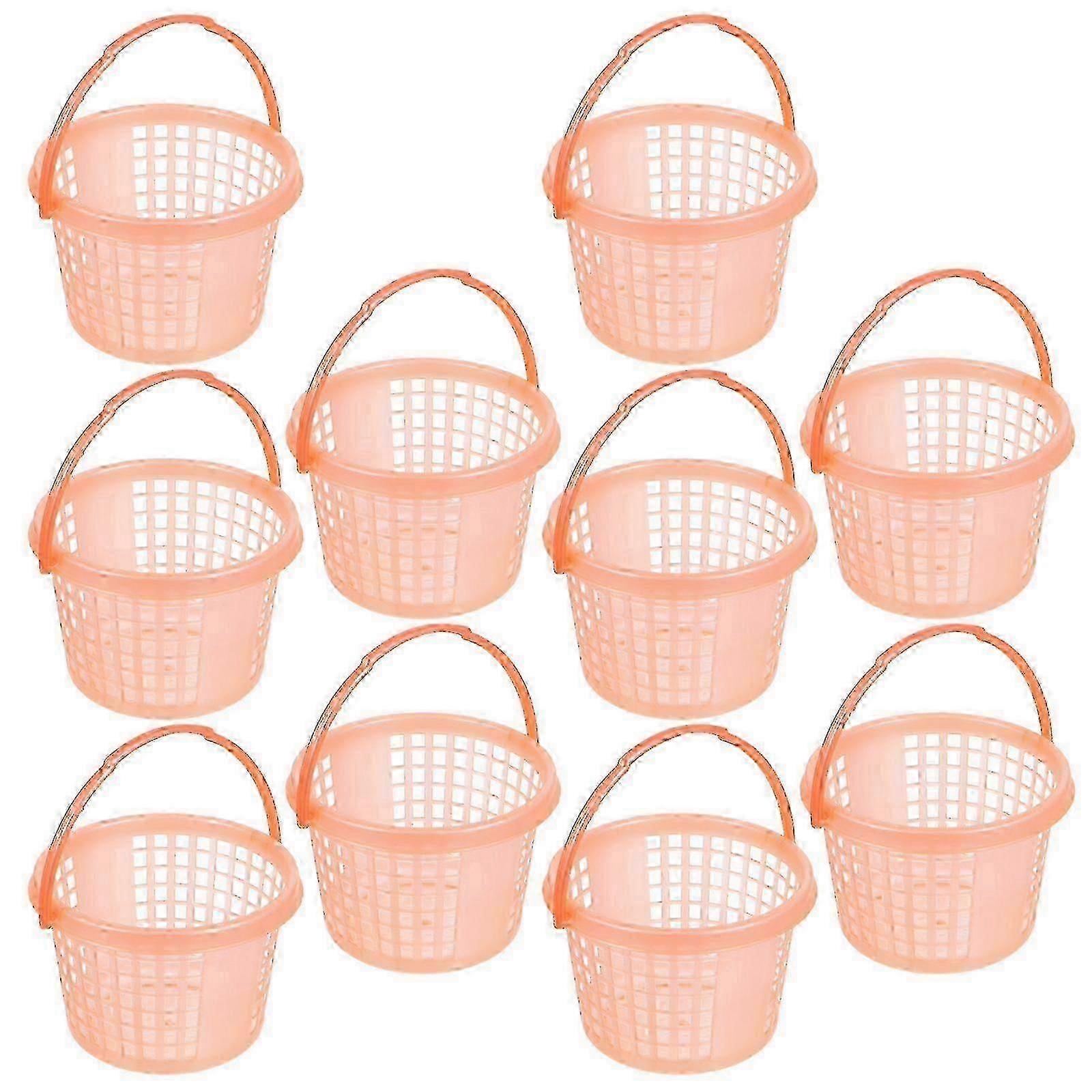 2025 10-Piece Colourful Plastic Tote Baskets - Multipurpose Kitchen & Bath Storage