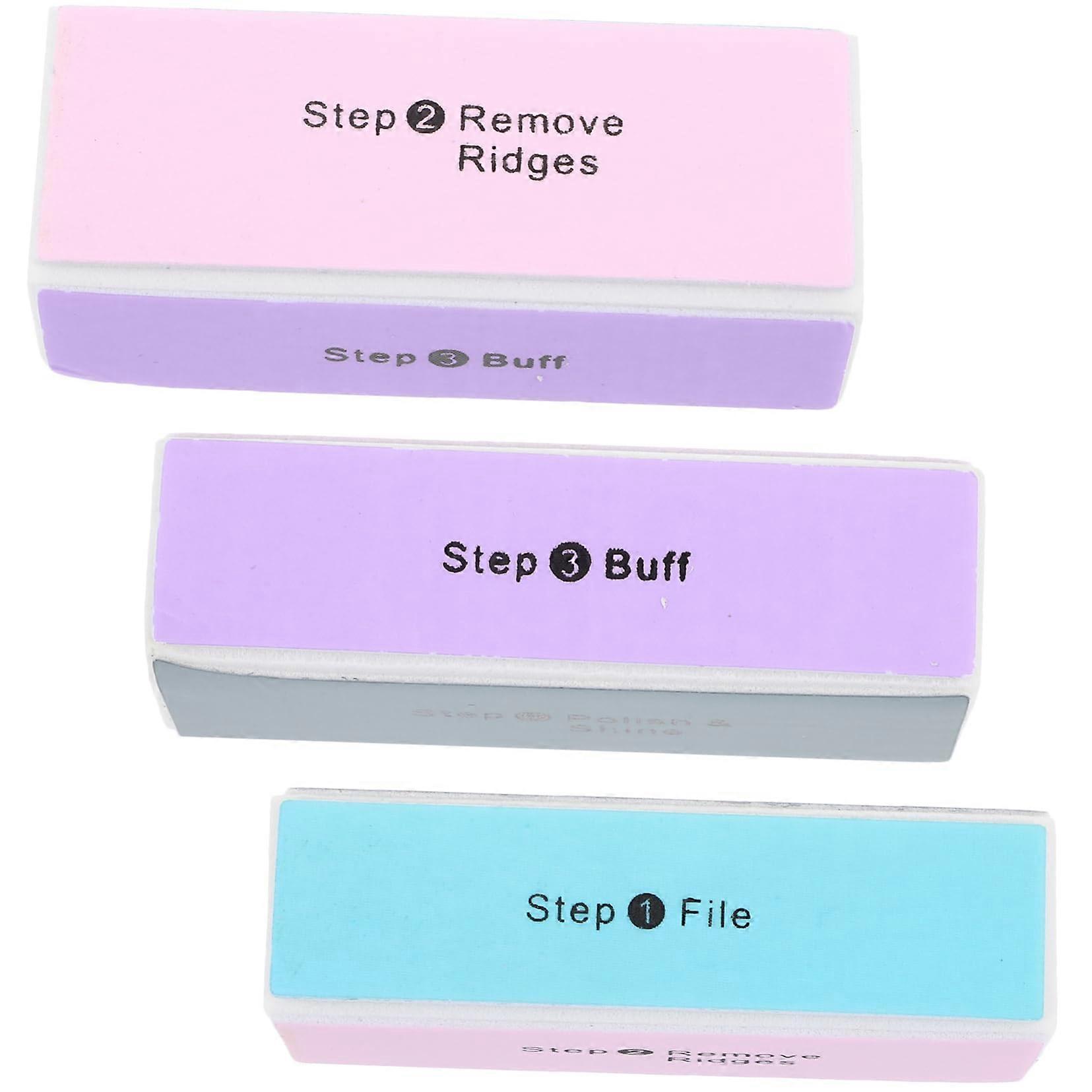 Nail File Set with Buffer Block 3pcs MultiFunction Nail Care Kit for Manicure and Pedicure