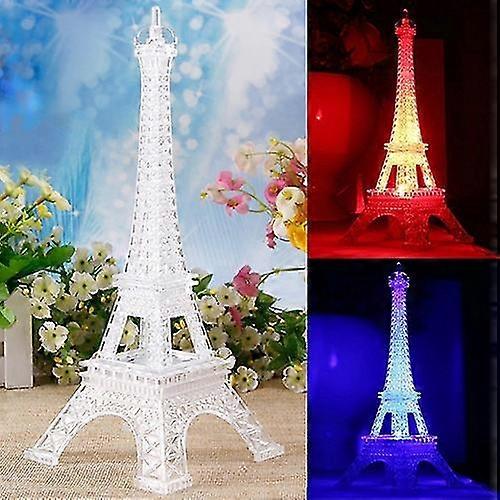 Lâmpada de presente de aniversário colorida da Torre Eiffel