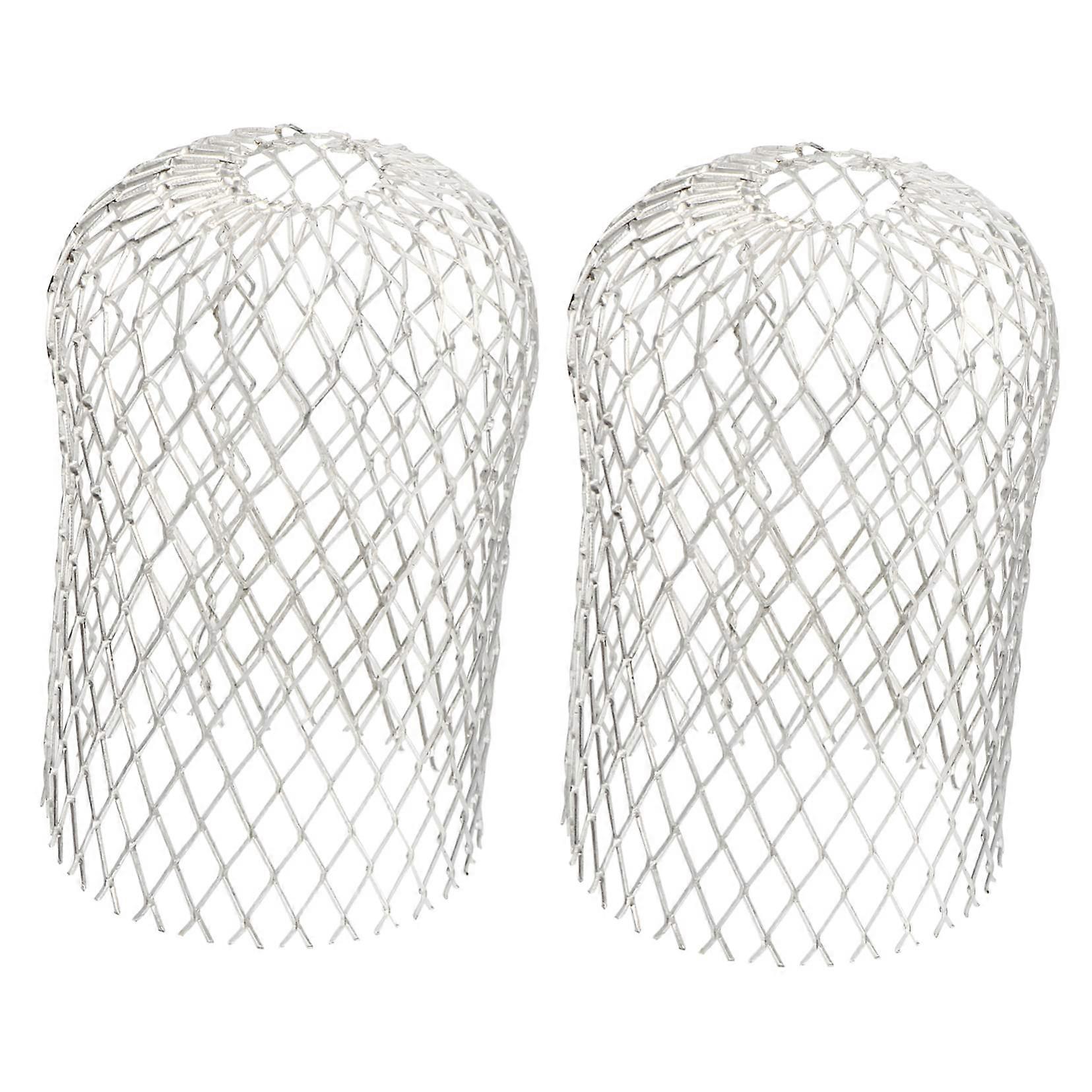 2pcs Aluminum Gutter Guards Downspout Screen Covers Prevent Clogging Block Debris Weatherproof