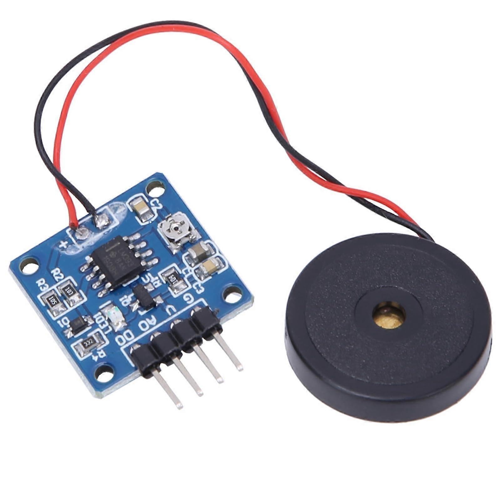 Piezoelectric Vibration Sensor Module with Adjustable Sensitivity and TTL Output for Electronic Drums