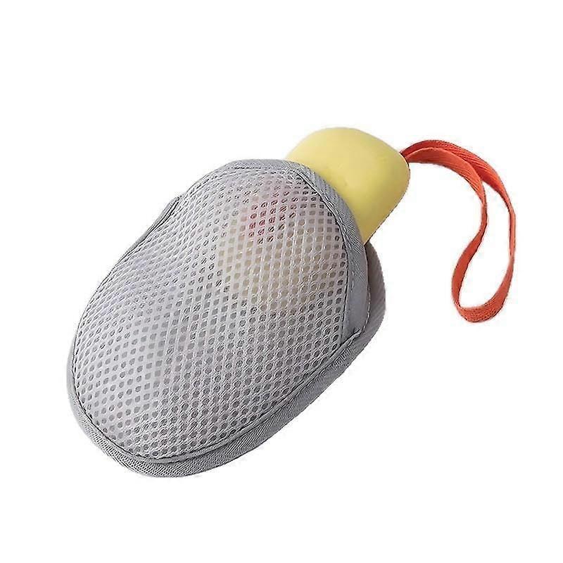 Soap Mesh Bag Grey Exfoliating Soap Saver with Drawstring for Shower Rich Foaming Quick Dry