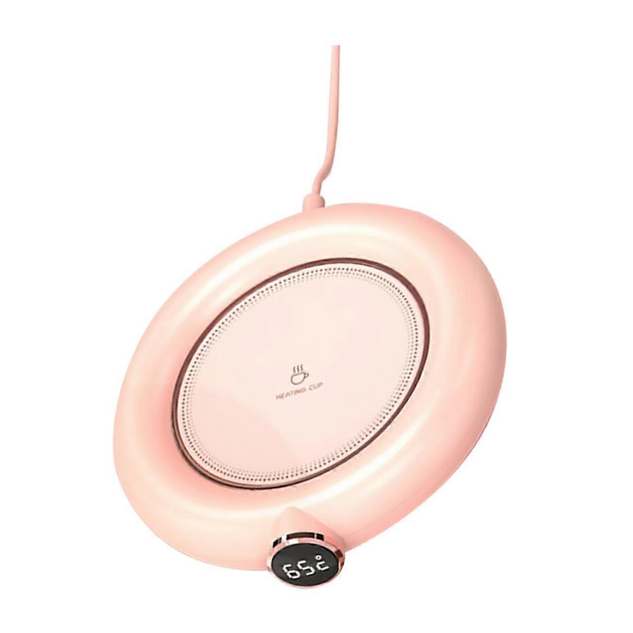 USB Coffee Mug Warmer with ThreeLevel Temperature Control, Pink USB Heating Pad for Coffee Tea Milk