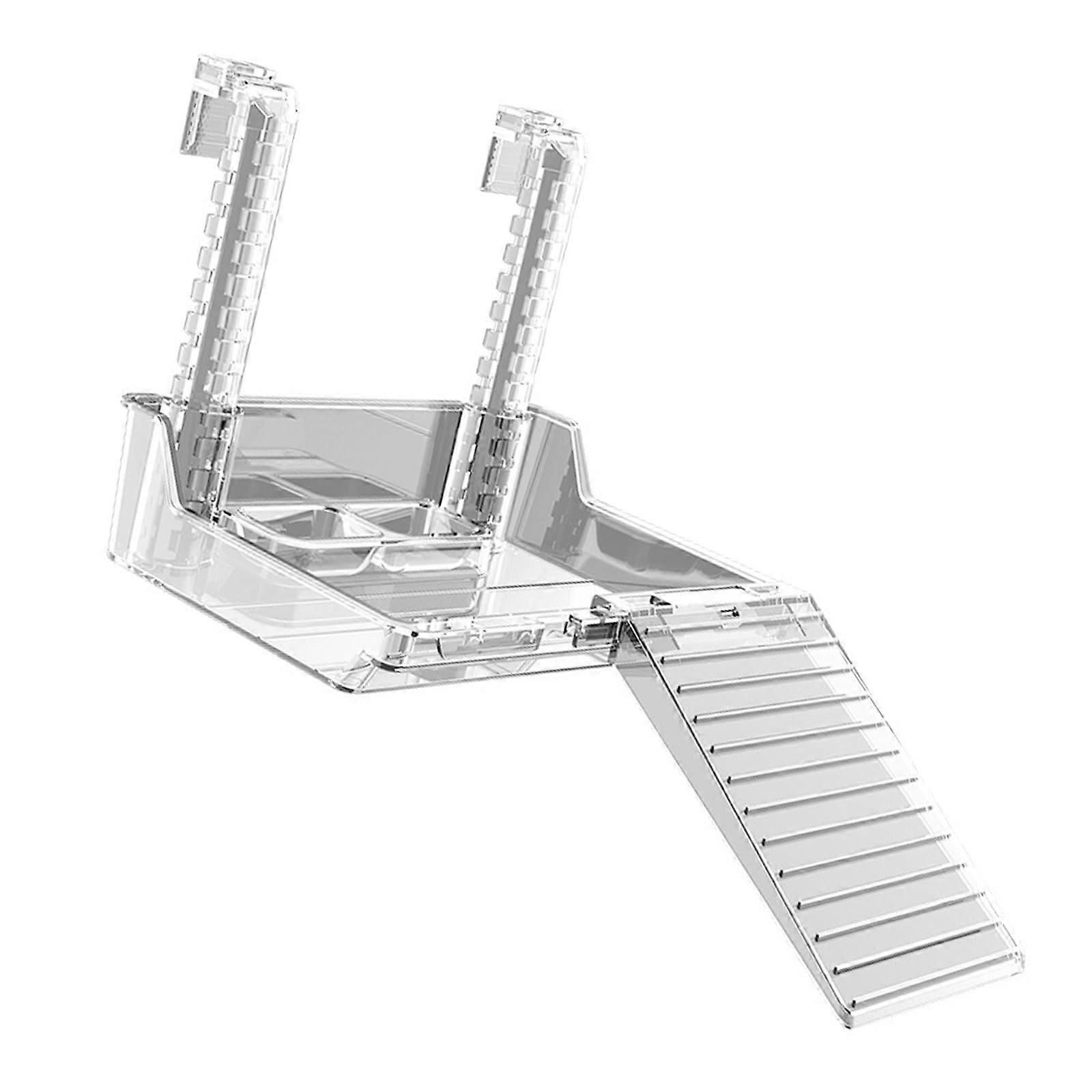 Adjustable Turtle Basking Platform with Ramp, Clear Observation Dock for Small Aquariums