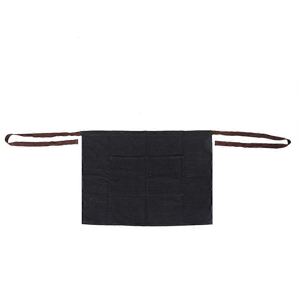 Short Denim Apron Half Size Kitchen Restaurant Cafe Waitress Work Uniform (No. 3)