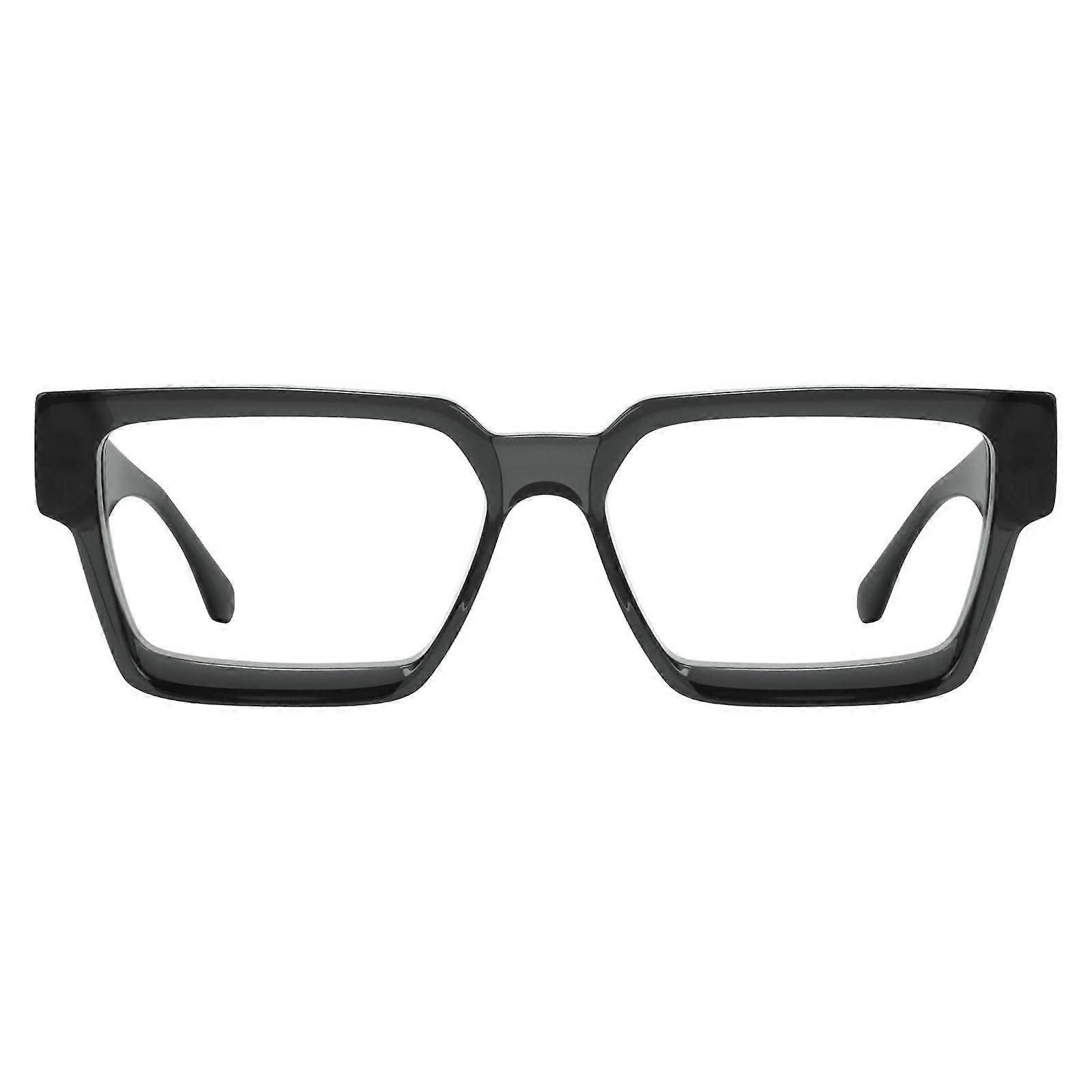 Blue Light Blocking Reading Glasses 1.75x Grey Rectangular UV400 AntiGlare Computer Eyewear