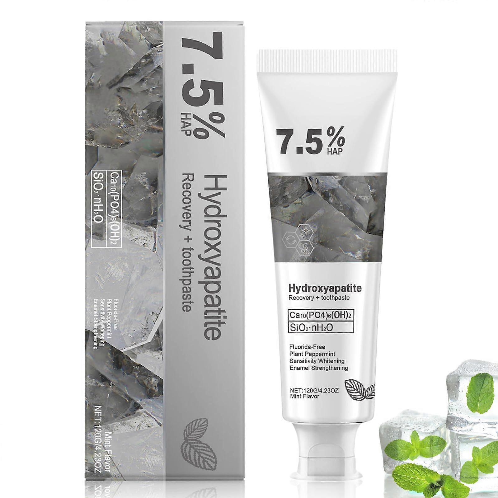 Hydroxyapatite Toothpaste for Enamel Protection and Sensitive Teeth, Fluoride Mint Formula