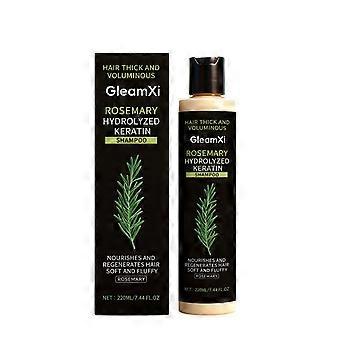 Gleamxi Rosemary Keratin Rich Shampoo Daily Softening Gentle Cleansing Scalp Nourishing Hair