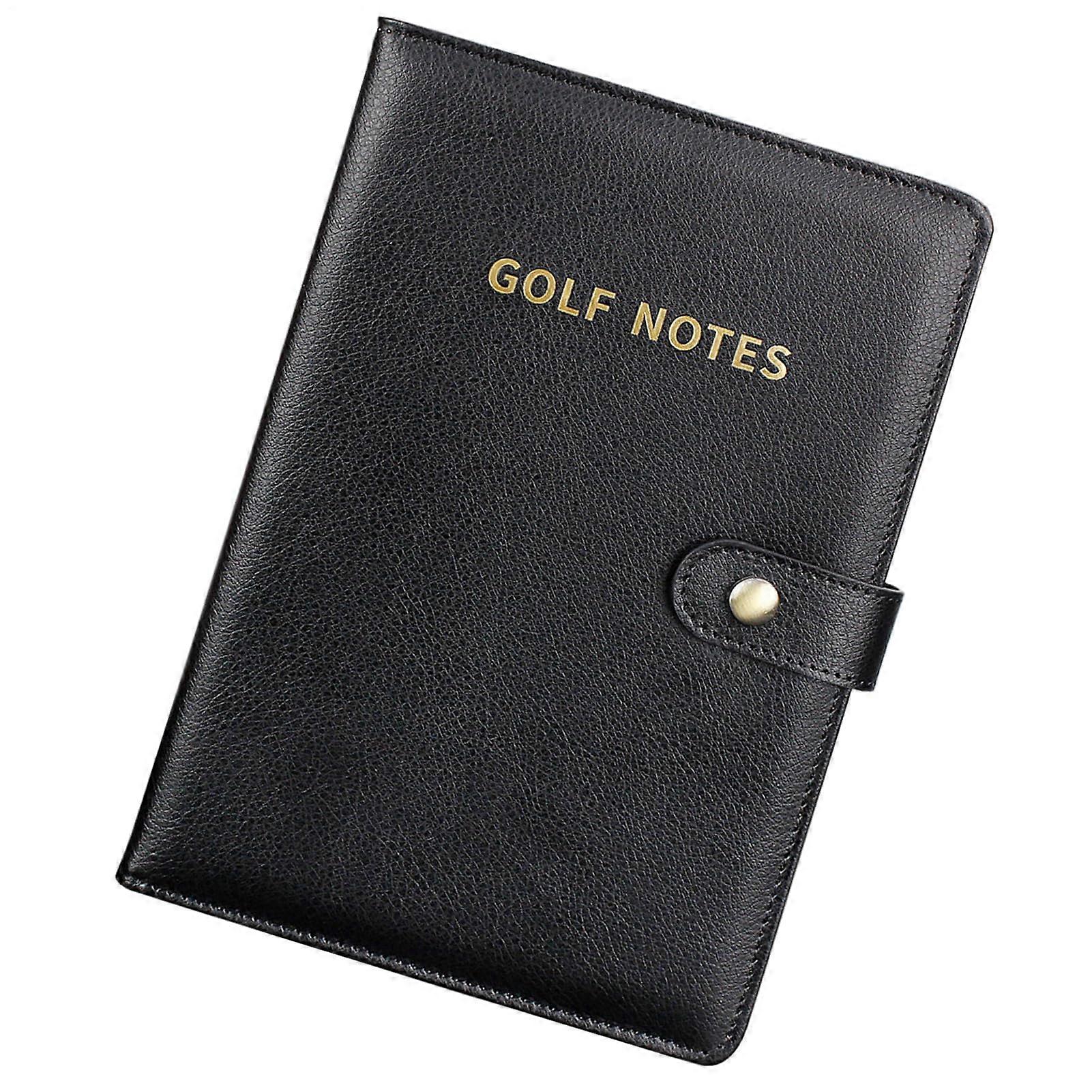 Golf Score Notebook PU Leather Log with Precise Tracking and Elegant Cover for Golfers