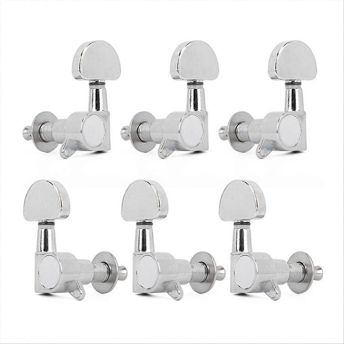 Folk Guitar Ukulele Knob Fully Enclosed Classical String Silver