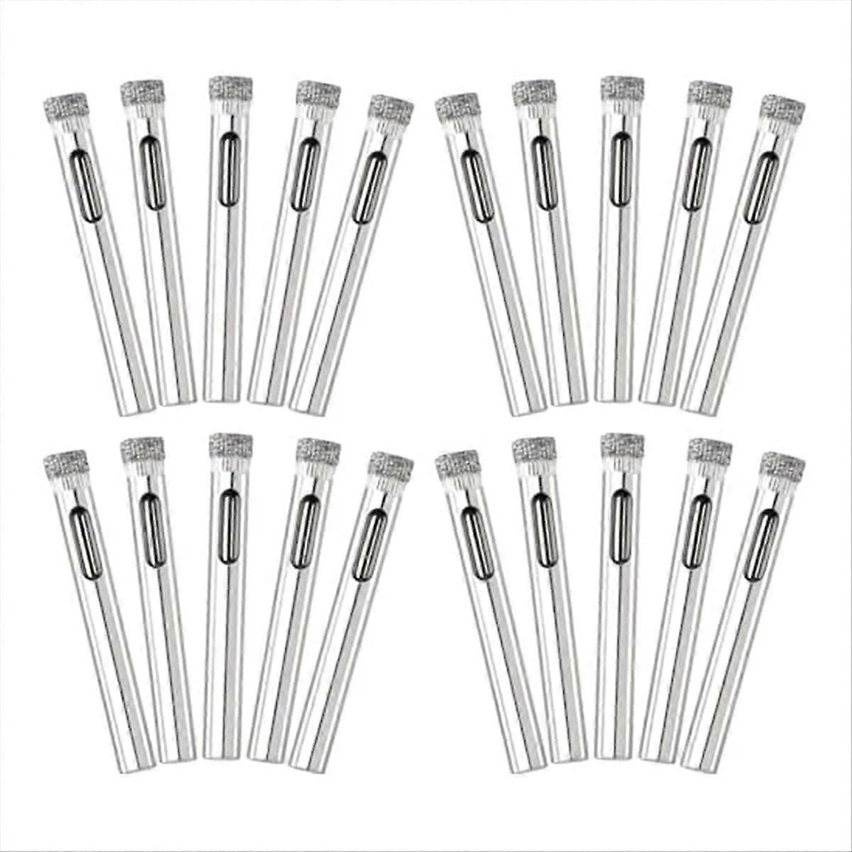 20 Pack Diamond Drill Bit Set,6mm Small Diamond Hole Saw Kit