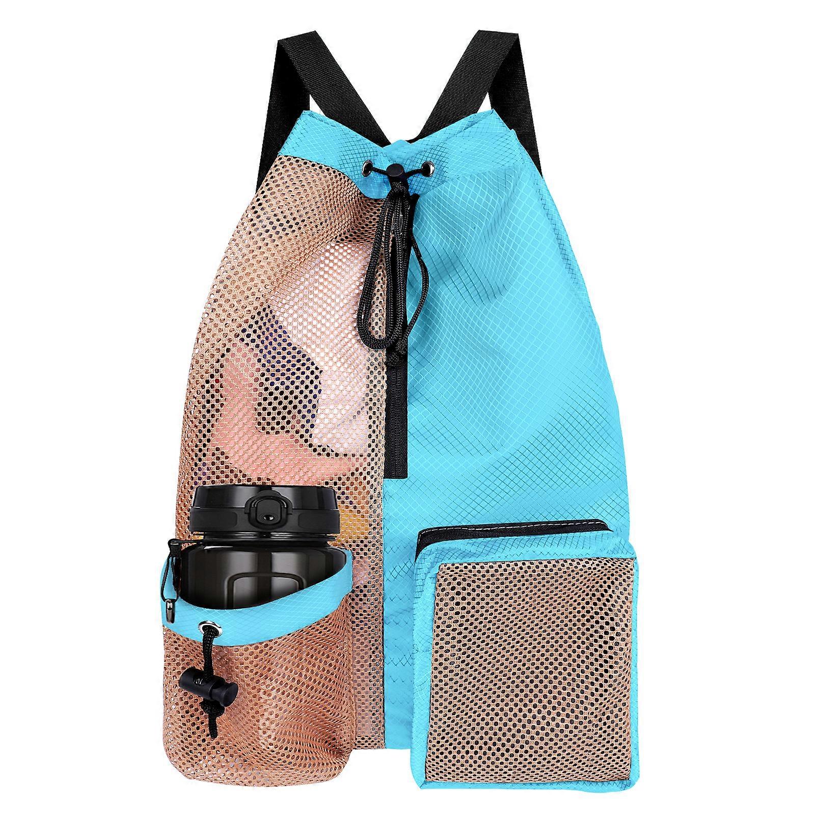 Trendy Mesh Drawstring Wet Bag for Beach & Gym