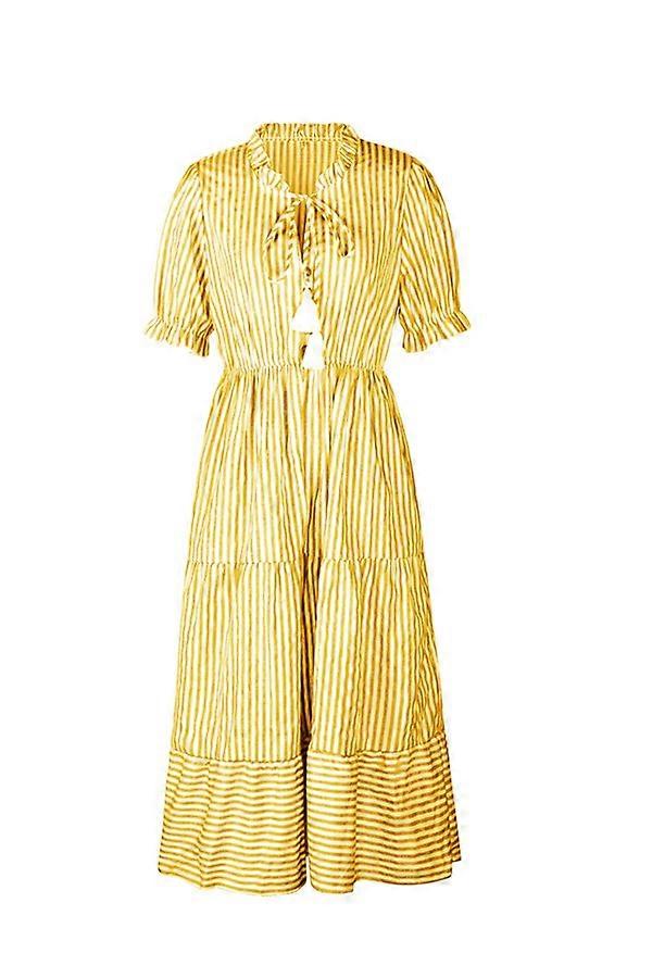 Striped Dress Orange L