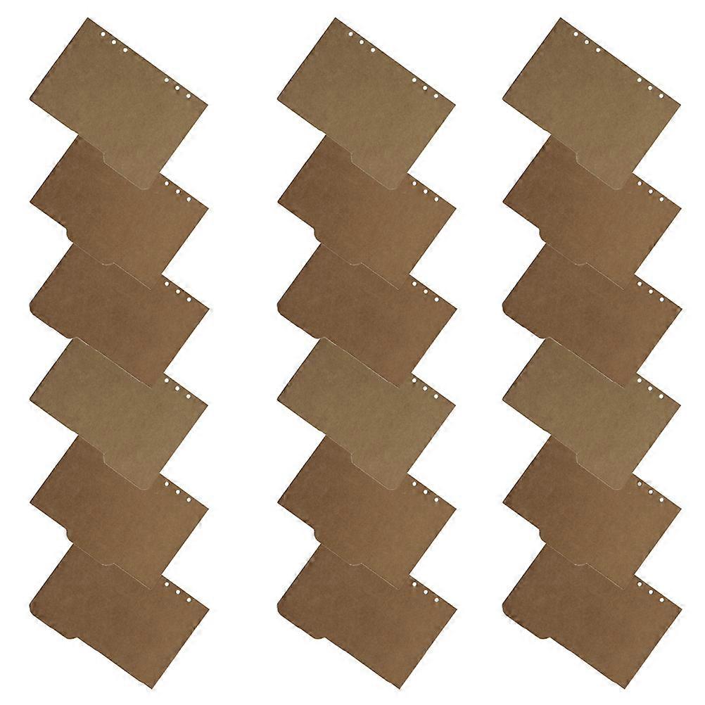 Index Divider Binder Accessories for Notebook 18Pcs Kraft Binder Dividers