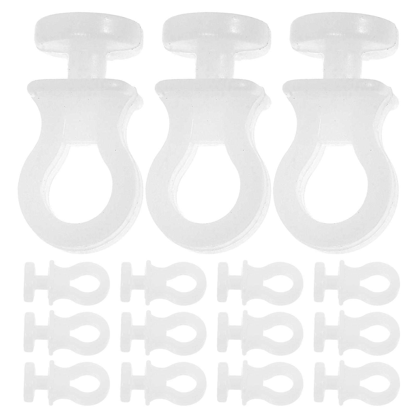 Plastic S Hooks for Hanging Kitchen Utensils with Sliding Track 100Pcs White Hooks