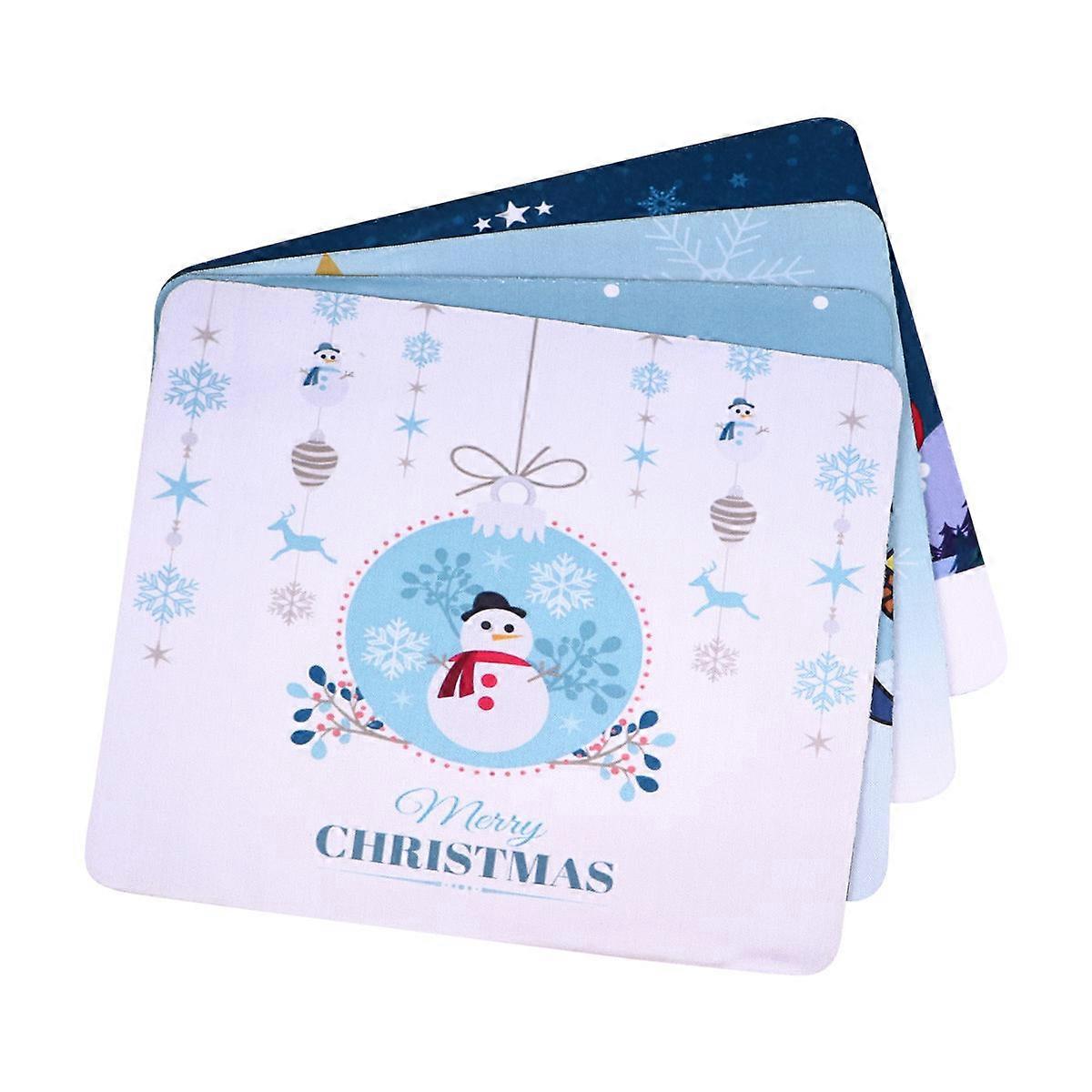 Xmas Theme Mouse Pad Non Slipping Mouse Mat for Computer Use 12Pcs Set