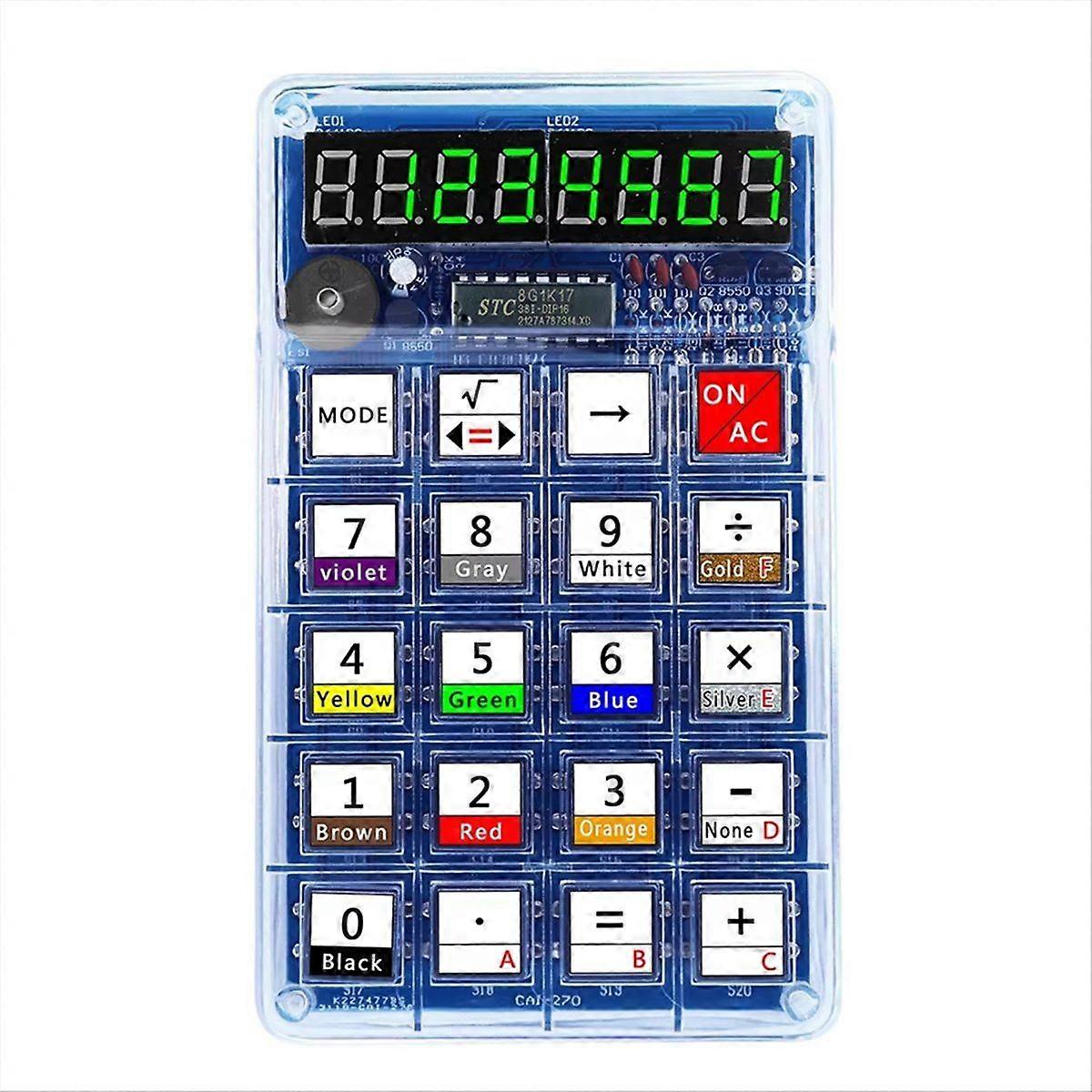 DIY Electronic Kits LED Digital Tube Calculators 51 Microcontroller Control Resistance Conversion Soldering Projects B