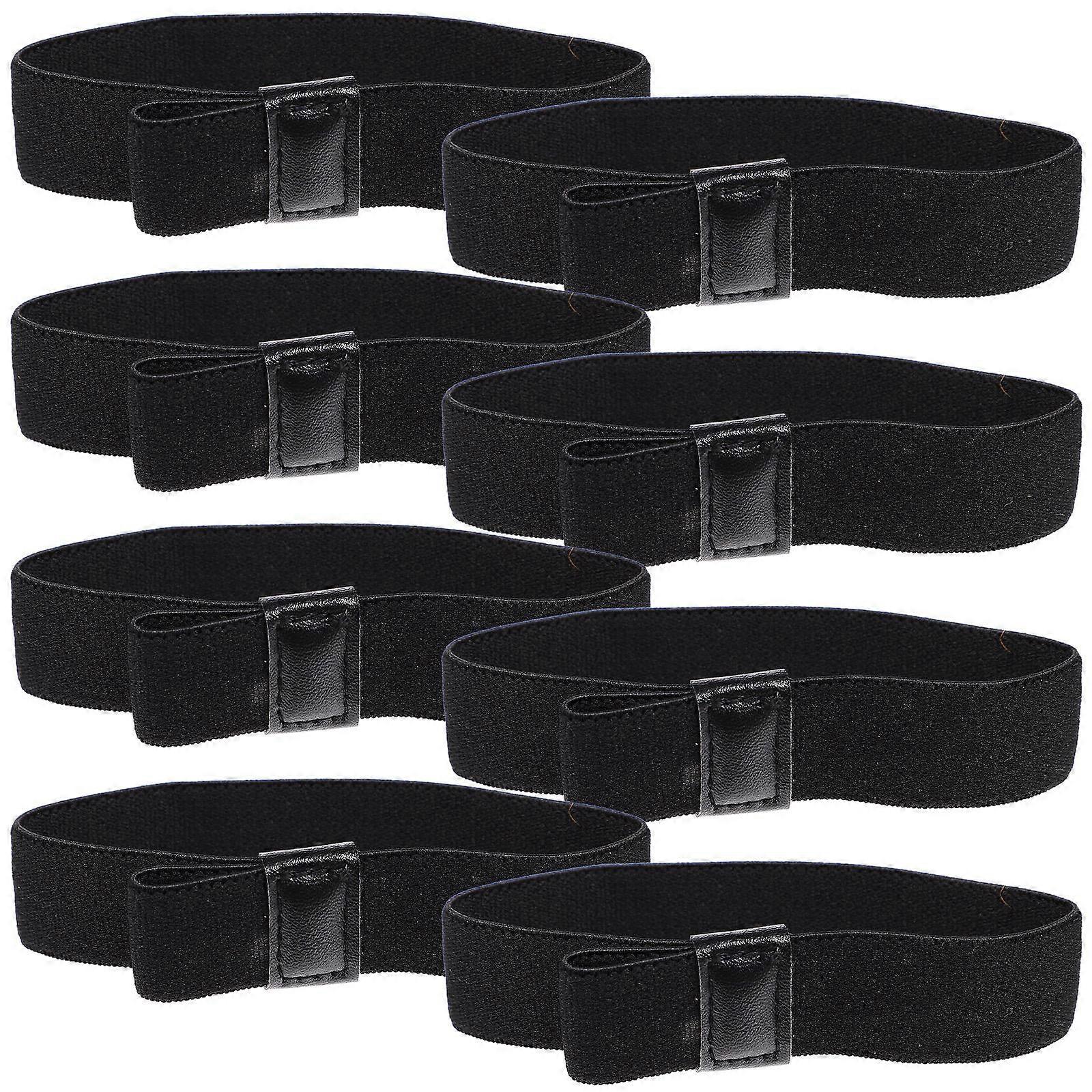 Bento Box Straps Black Elastic Bands for Lunch Container 8Pcs Pack