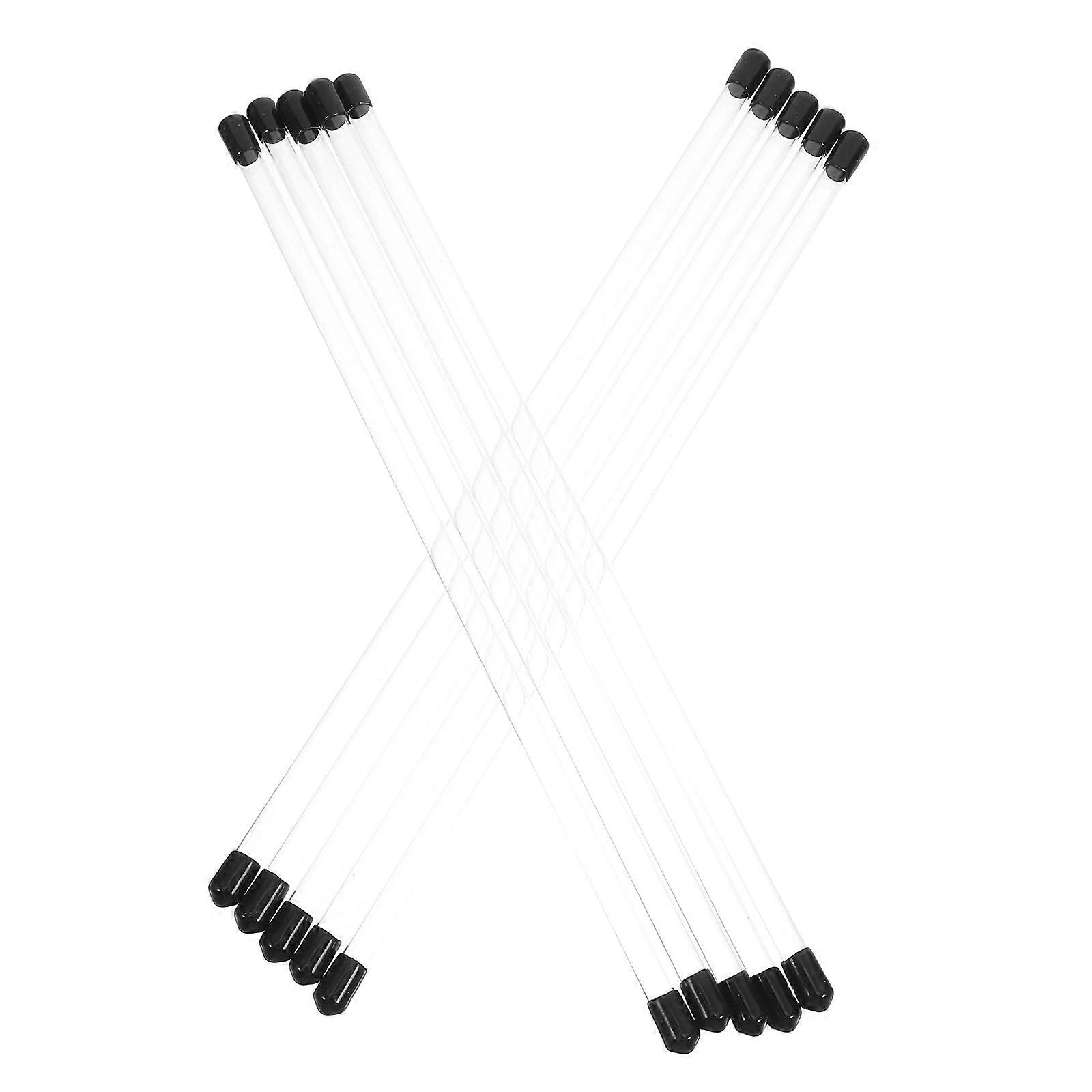 Plastic Experiment Round Tubes for Storage 10Pcs Clear Empty Tubes