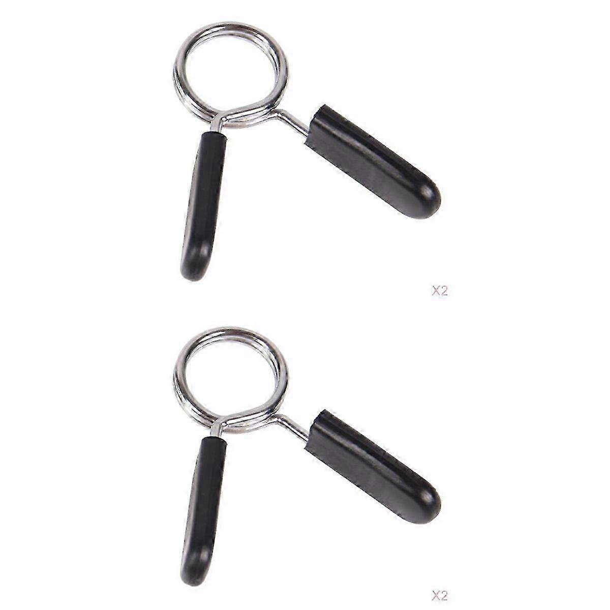 2Pcs 24mm + 2Pcs 25mm Spring Clip Weightlifting Collars