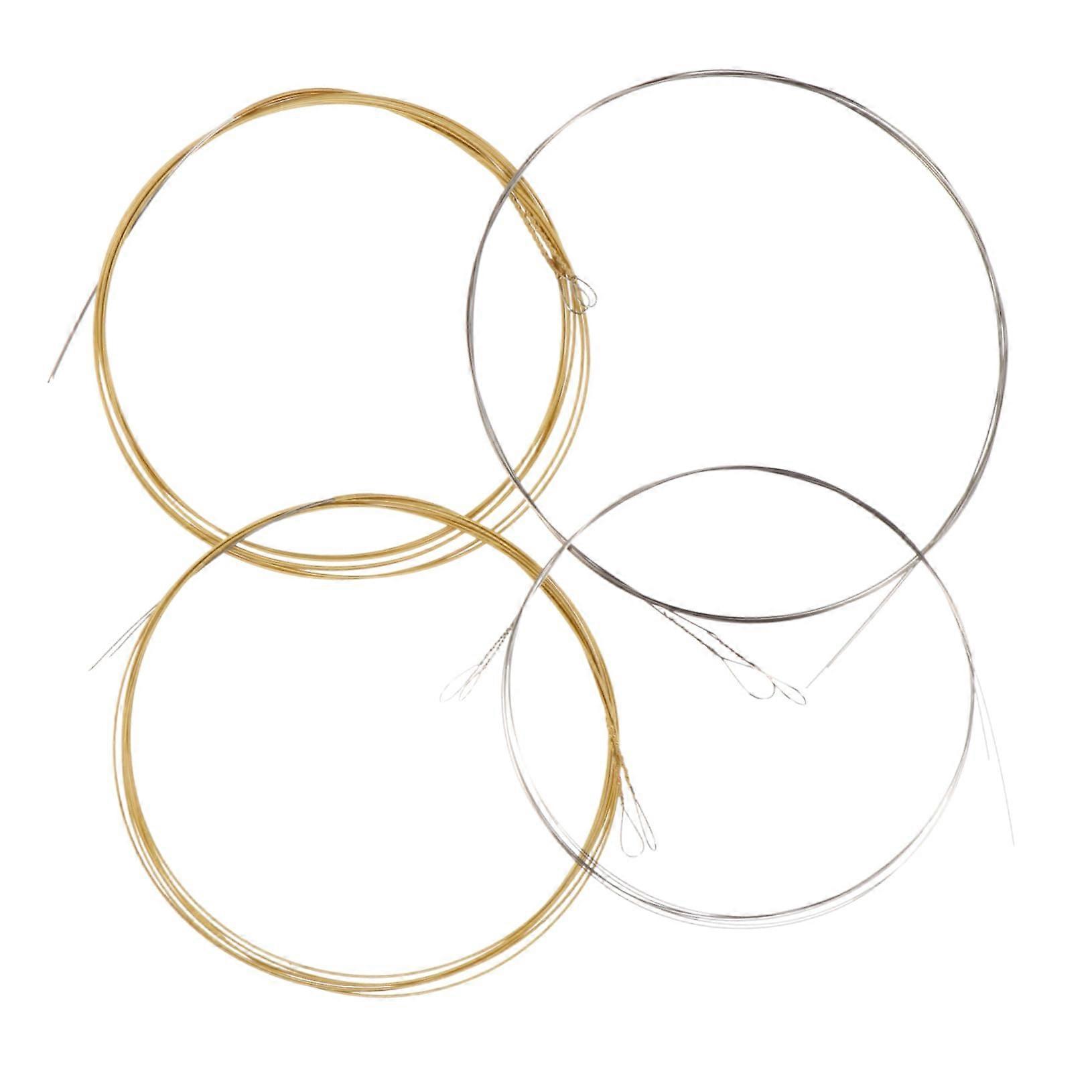 Mandolin Strings Set Stainless Steel 4pcs Quick Replacement Bright Tone Universal Mandolin Fit