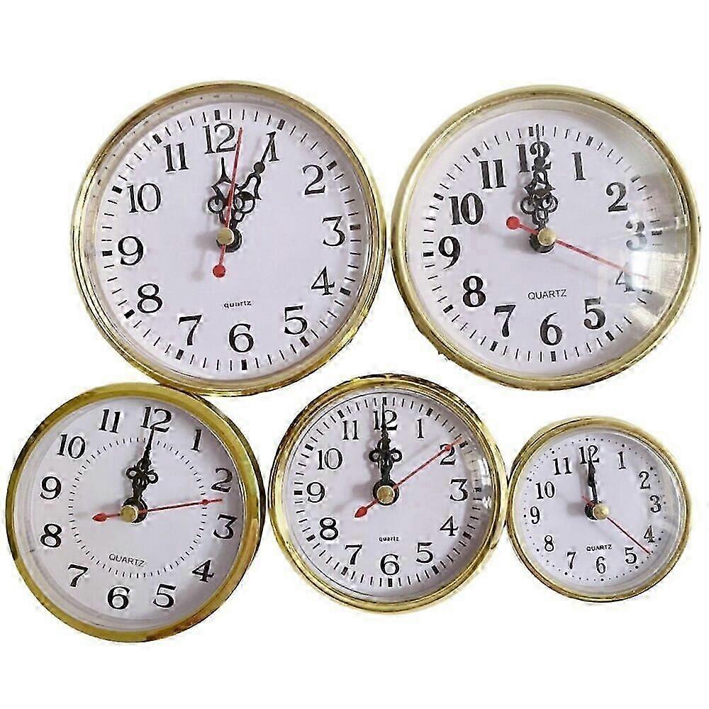 Gold Trim Quartz Clock Insert Movement DIY or Replacement Different Sizes