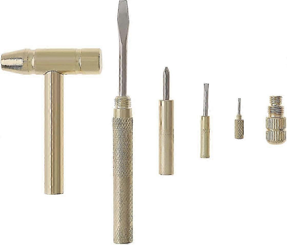 6 in 1 Mini Multifunctional Copper Hammer and Screwdriver Set