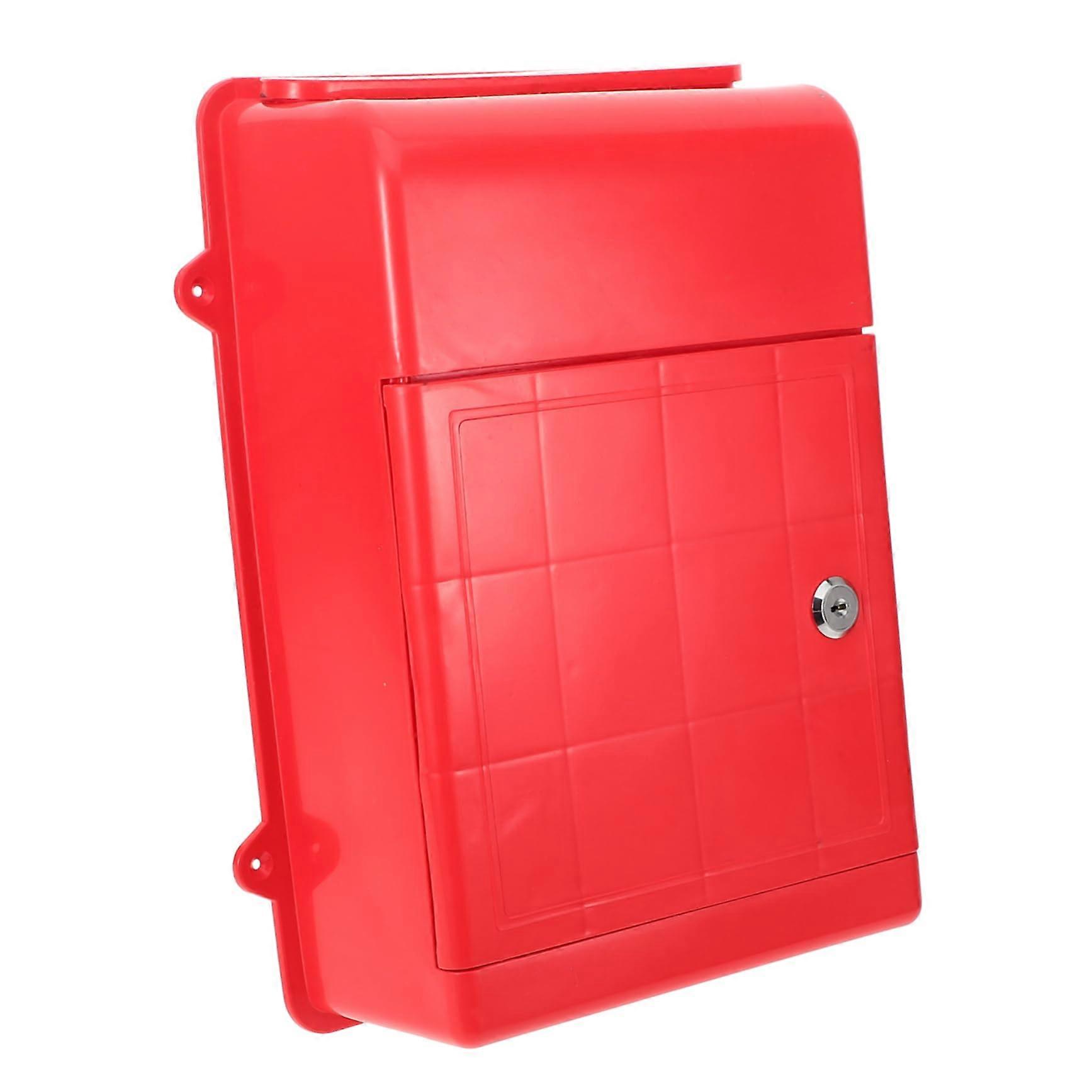 Wall Mount Locking Mailbox Durable Outdoor Security Box for Home and Office Use